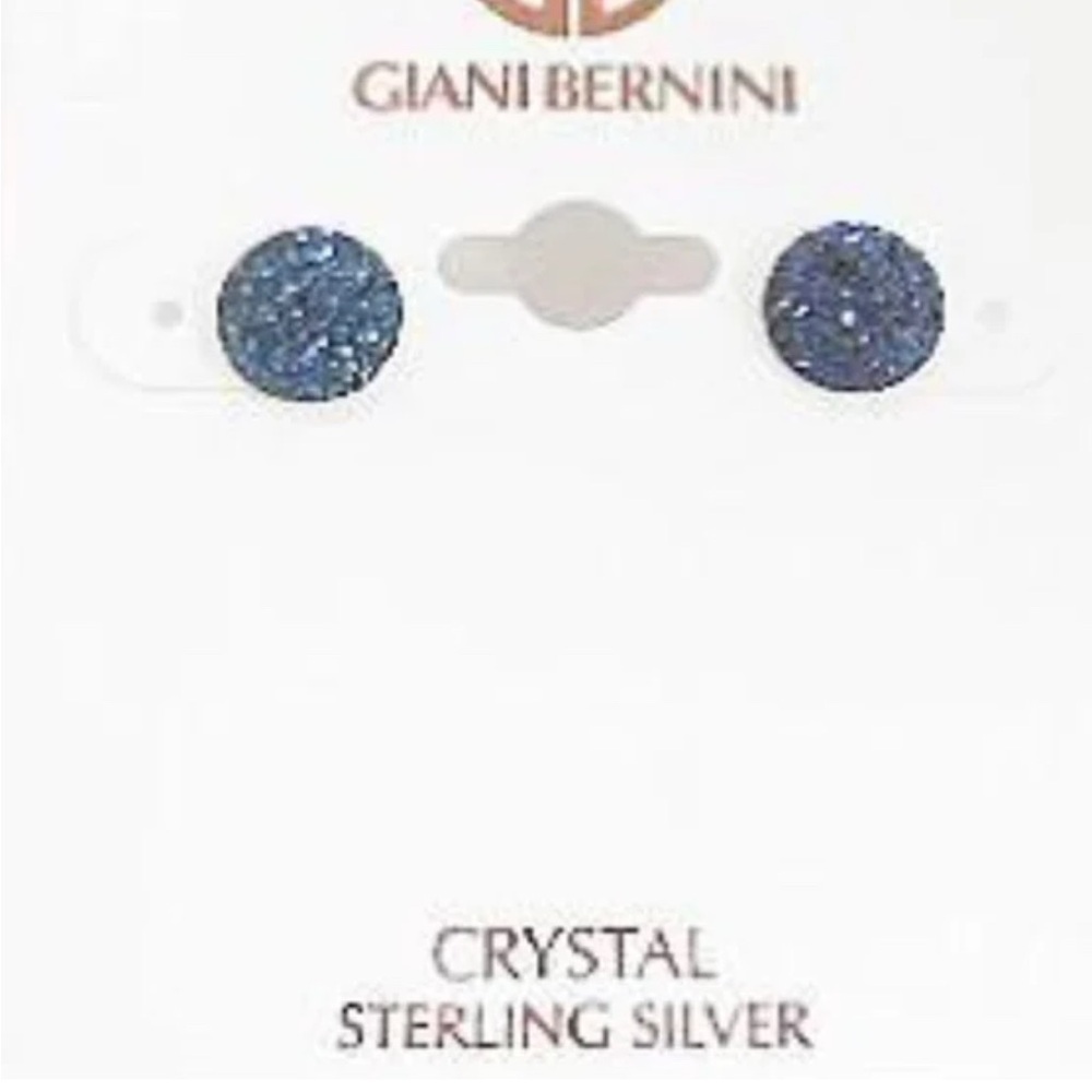 Giani Bernini Blue Crystal Sterling Silver Earrings